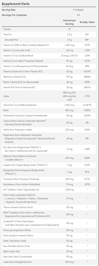 NOW Mens Active Sports Multivitamin-factsheets