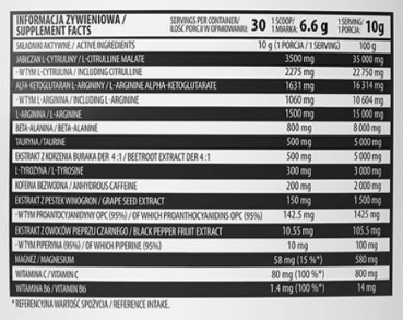 OstroVit Pump Extreme / Pre-Workout-factsheets