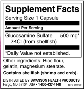 Swanson Glucosamine Sulfate 2KCl-factsheets