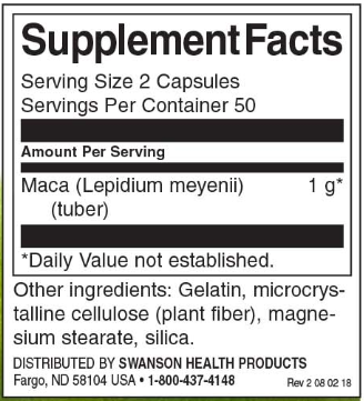 Swanson Maca 500 mg-factsheets