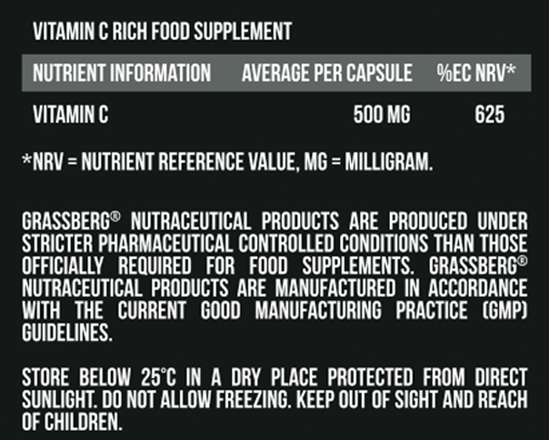 Grassberg Vitamin C 500 mg-factsheets