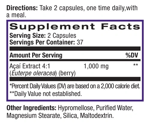 Natrol AcaiBerry 1000 mg-factsheets