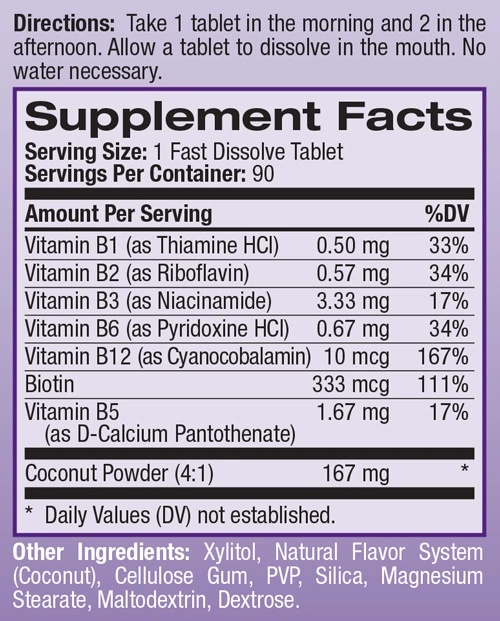 Natrol B Complex Fast Dissolve-factsheets