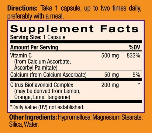 Natrol Easy-C with Bioflavonoids 500mg-factsheets