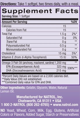 Natrol Extreme Omega 2400mg-factsheets