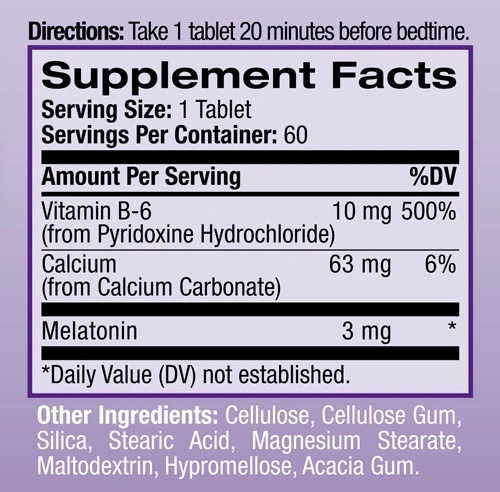Natrol Melatonin 3 mg / 240 tablets-factsheets