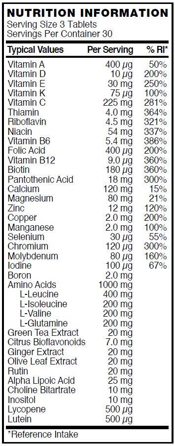 Optimum Nutrition Opti-Men EU 90 Tablets-factsheets