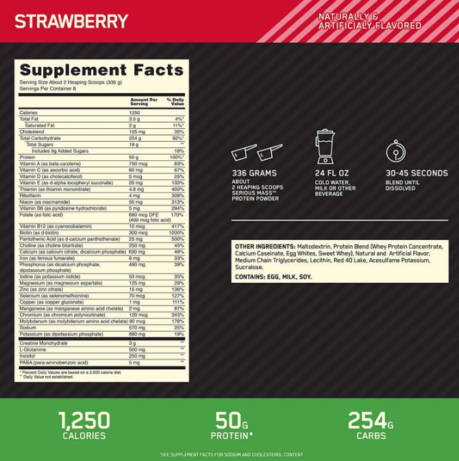 Optimum Nutrition Serious Mass-factsheets