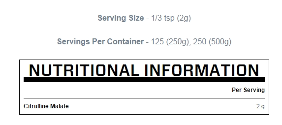 MyProtein Citrulline Malate-factsheets