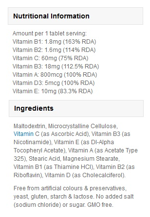 MyProtein Daily Vitamin-factsheets
