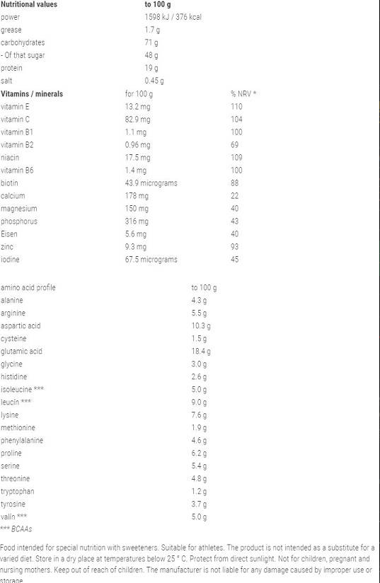 Weider Mega Mass 2000 - 3000 gr-factsheets