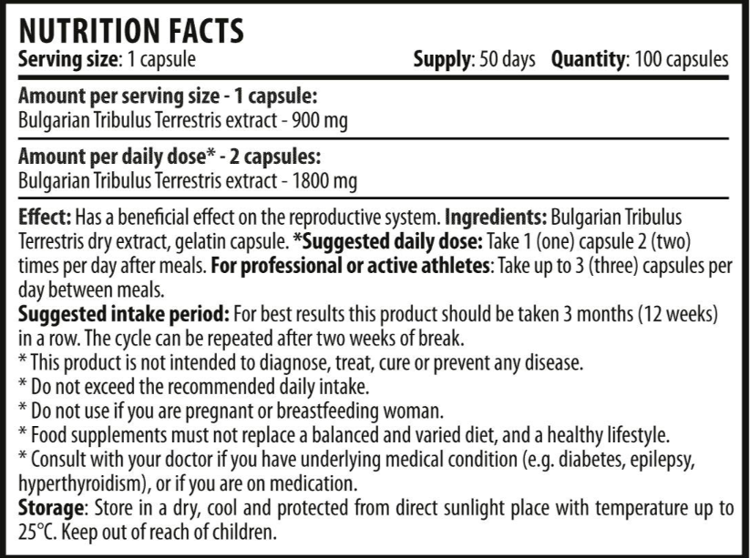 Cvetita Herbal Tribulus Max 900mg-factsheets