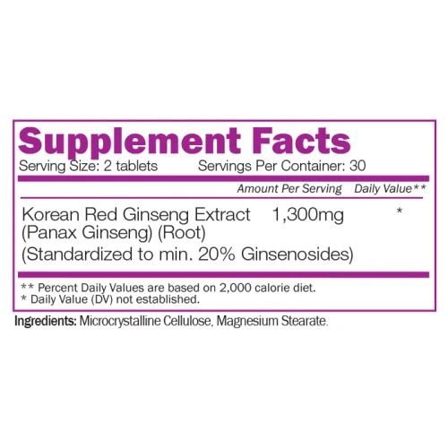 Naturalico Korean Ginseng 1300mg-factsheets