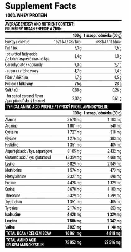 Extrifit 100% Instant Whey Protein-factsheets