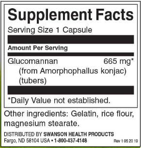 Swanson Glucomannan / Konjac Root 665 mg-factsheets