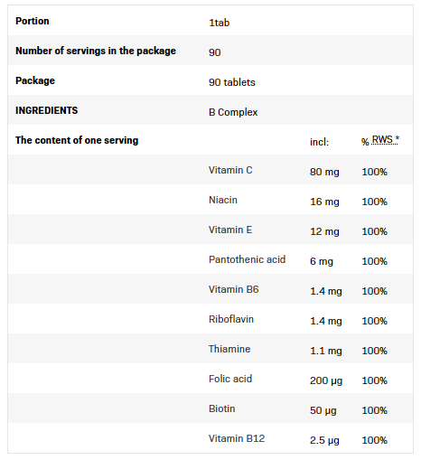 SFD Vitamin B Complex-factsheets