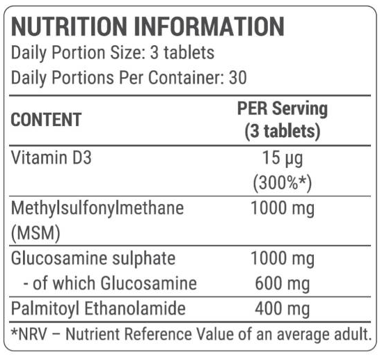Dorian Yates Nutrition Joint Support | Complete Joint Formula-factsheets