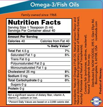 NOW Omega 3 Fish Oil-factsheets