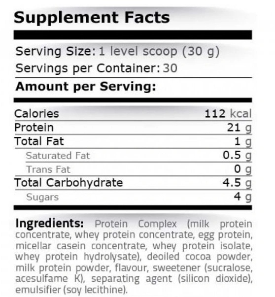 Pure Nutrition Protein Complex-factsheets