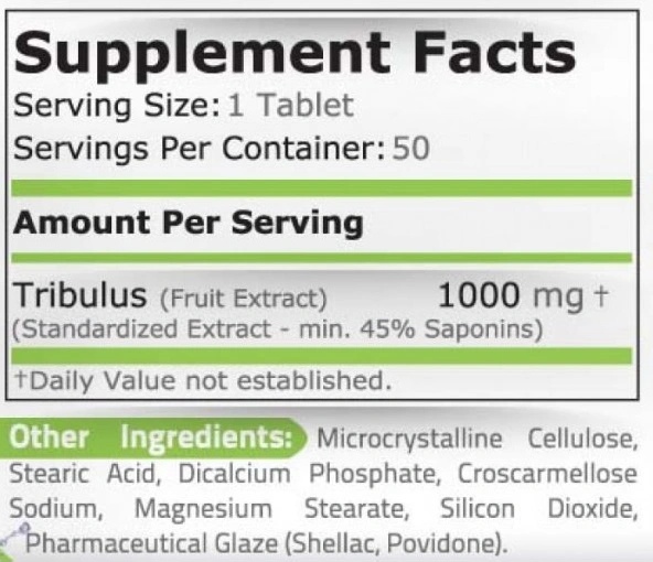 Pure Nutrition Tribulus Terrestris-factsheets