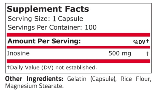 Pure Nutrition 100% Pure Inosine 500mg-factsheets