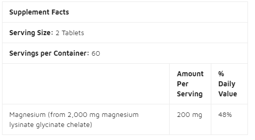 Doctors Best High Absorption Magnesium Chelated 240 tablets-factsheets