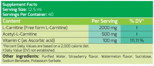 MLO Liquid L-Carnitine Complex 100.000-factsheets