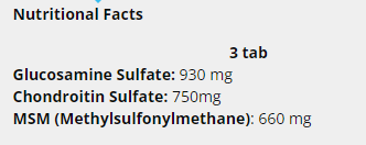 QUAMTRAX NUTRITION Glucosamine Condroitin & MSM-factsheets