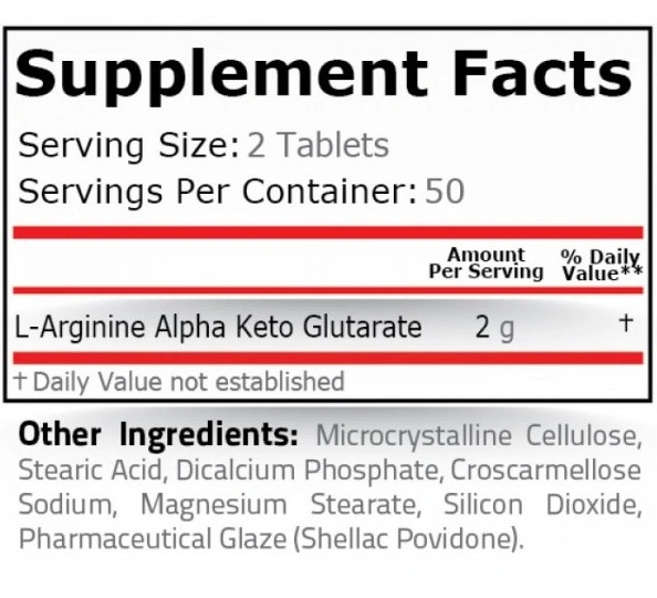 PURE NUTRITION L-Arginine 1000mg 100 Caps-factsheets