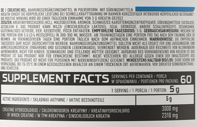OstroVit Creatine HCL-factsheets