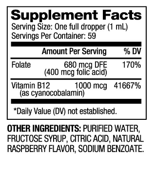 Biovea Vitamin B12 with Folic Acid Drops-factsheets