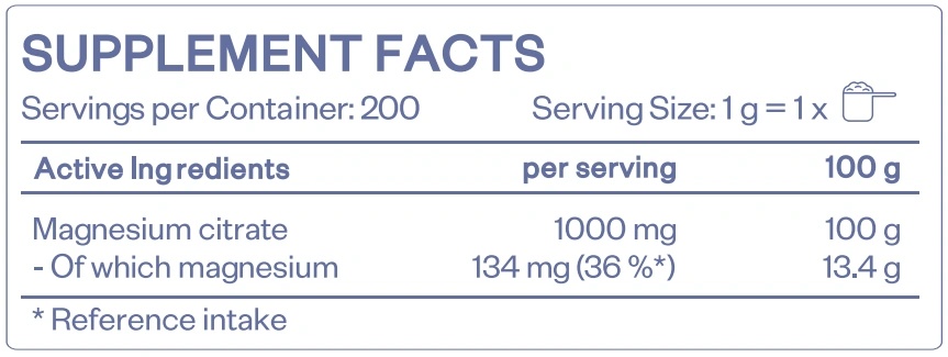 HS Labs Magnesium Citrate-factsheets