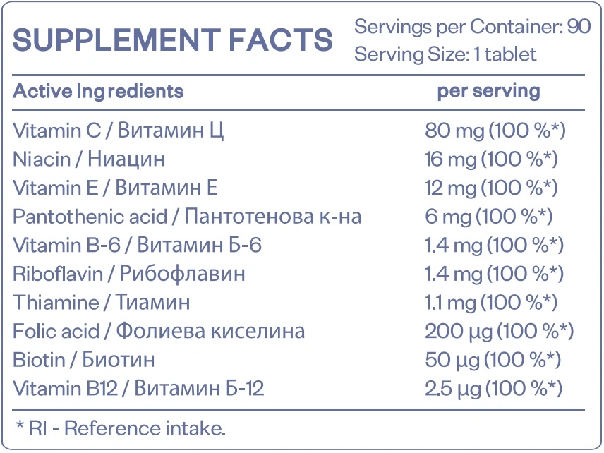 HS Labs Vitamin B Complex-factsheets