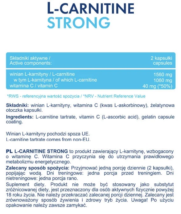 SFD L-Carnitine Strong-factsheets