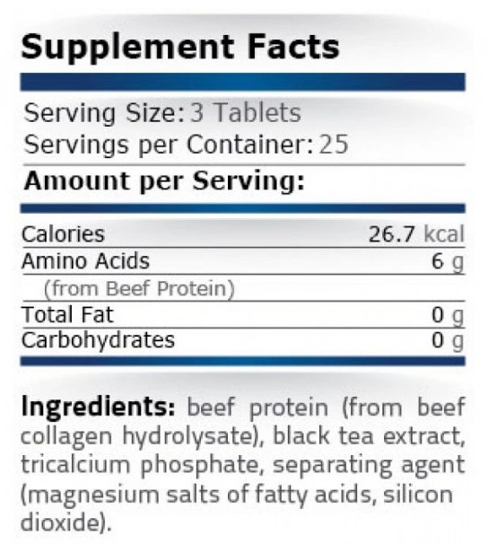 Pure Nutrition Beef Amino 2000 mg-factsheets
