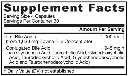 Jarrow Formulas Bile Acid Factors®-factsheets