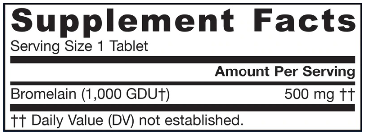 Jarrow Formulas Bromelain 500mg-factsheets