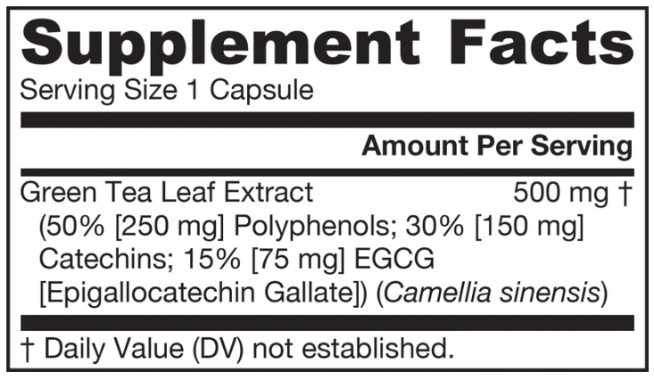 Jarrow Formulas Green Tea-factsheets