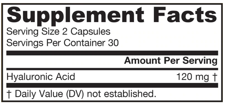 Jarrow Formulas Hyaluronic Acid-factsheets