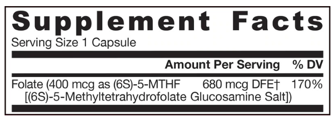Jarrow Formulas Methyl Folate-factsheets