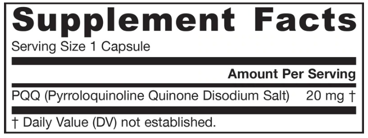 Jarrow Formulas PQQ pyrroloquinoline quinone-factsheets