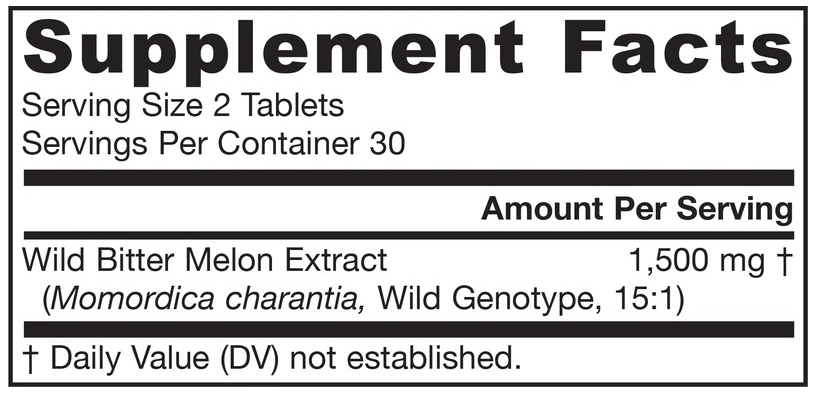 Jarrow Formulas Wild Bitter Melon Extract -60 tabs.-factsheets