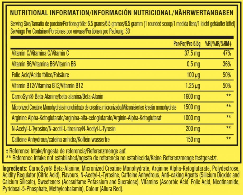Cellucor C4 Original / 60 doses-factsheets