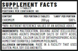 VitaCorp Chromium Picolinate 200 mcg-factsheets