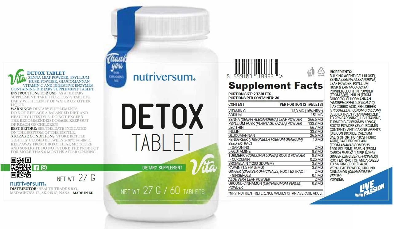 Nutriversum Detox Tablet | Detox Formula-factsheets