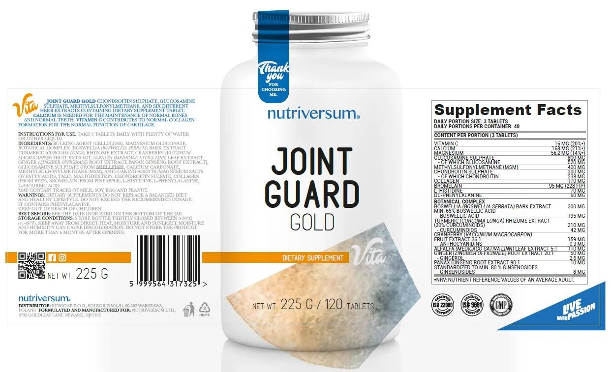 Nutriversum Joint Guard Gold-factsheets