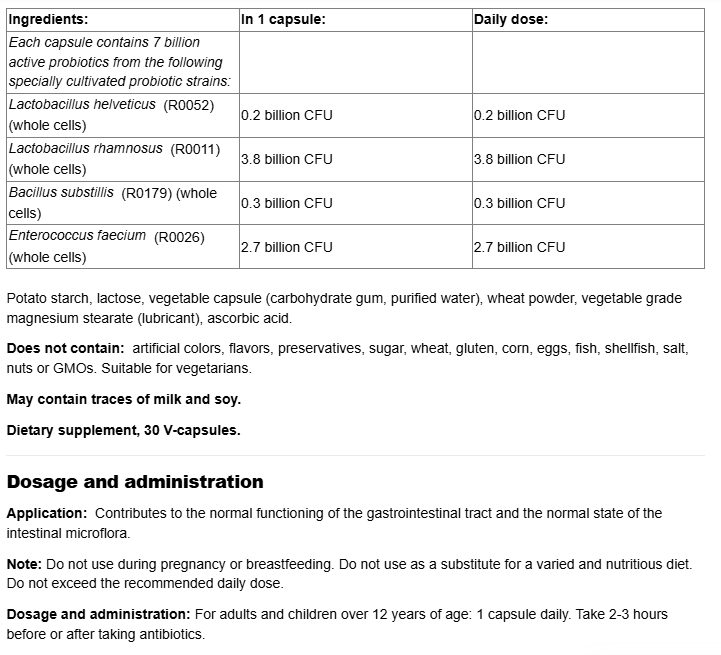 Webber Naturals Probiotic IBS Support-factsheets