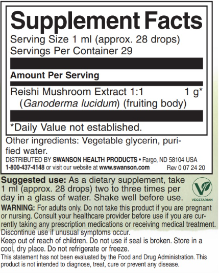 Swanson Reishi Mushroom Liquid Extract (Alcohol- & Sugar-Free)-factsheets