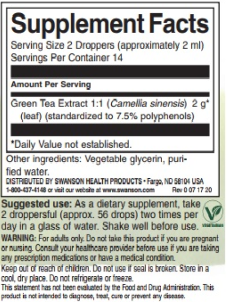 Swanson Green Tea Liquid Extract (Alcohol- & Sugar-Free)-factsheets