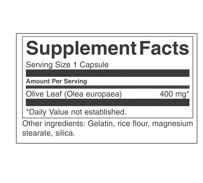 Swanson Full Spectrum Olive Leaf 400 mg-factsheets